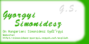 gyorgyi simonidesz business card